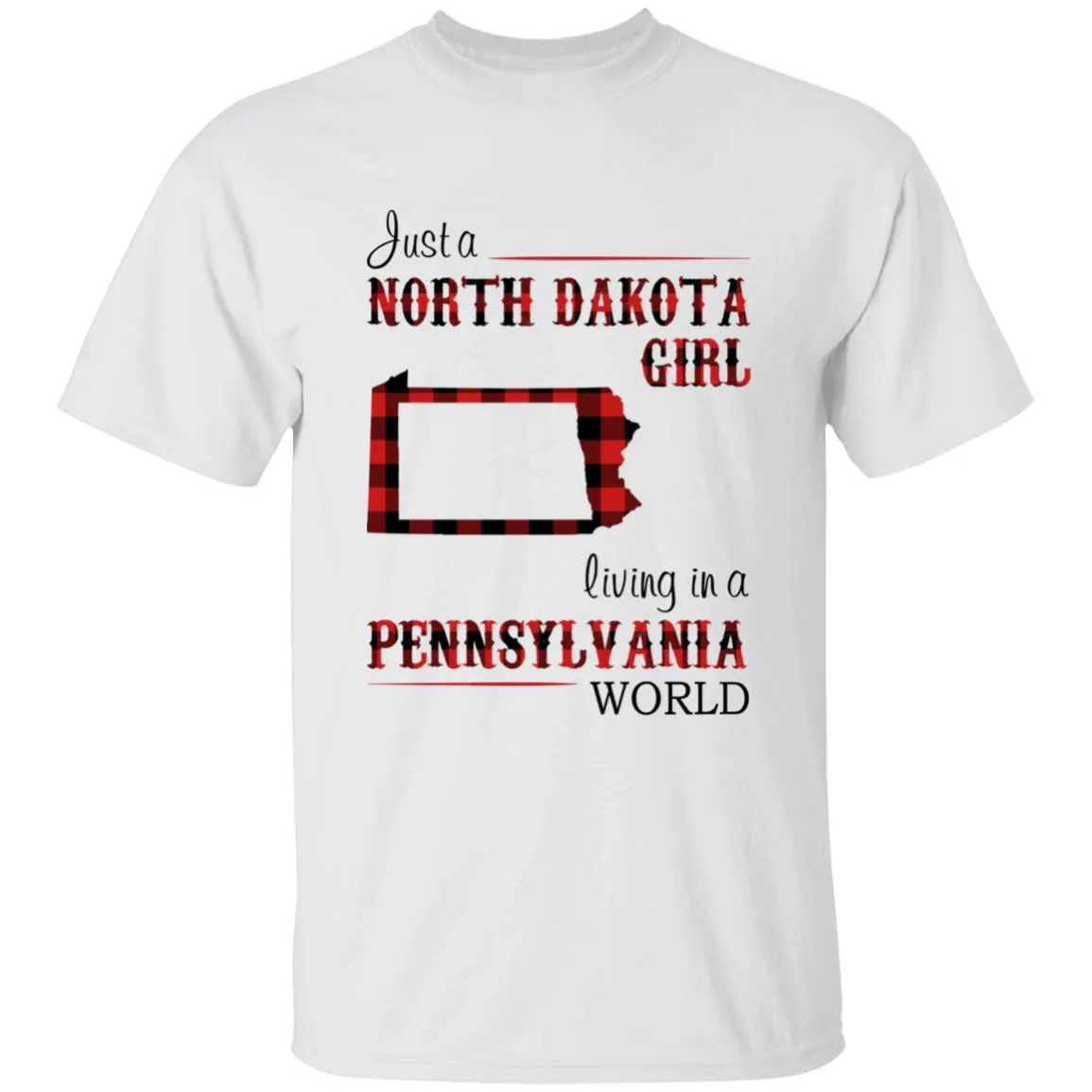 Just A North Dakota Girl Living In A Pennsylvania World T-shirt
