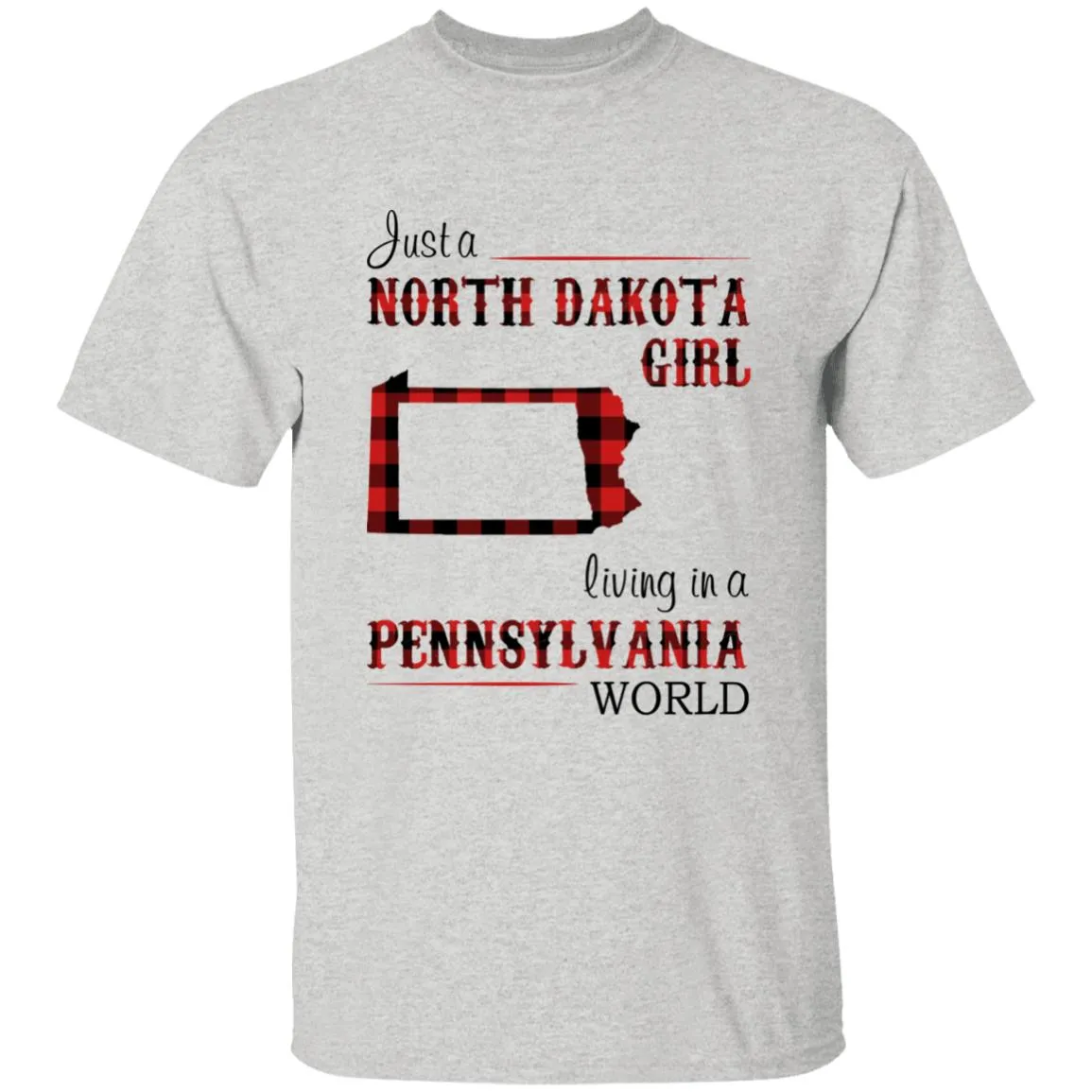 Just A North Dakota Girl Living In A Pennsylvania World T-shirt