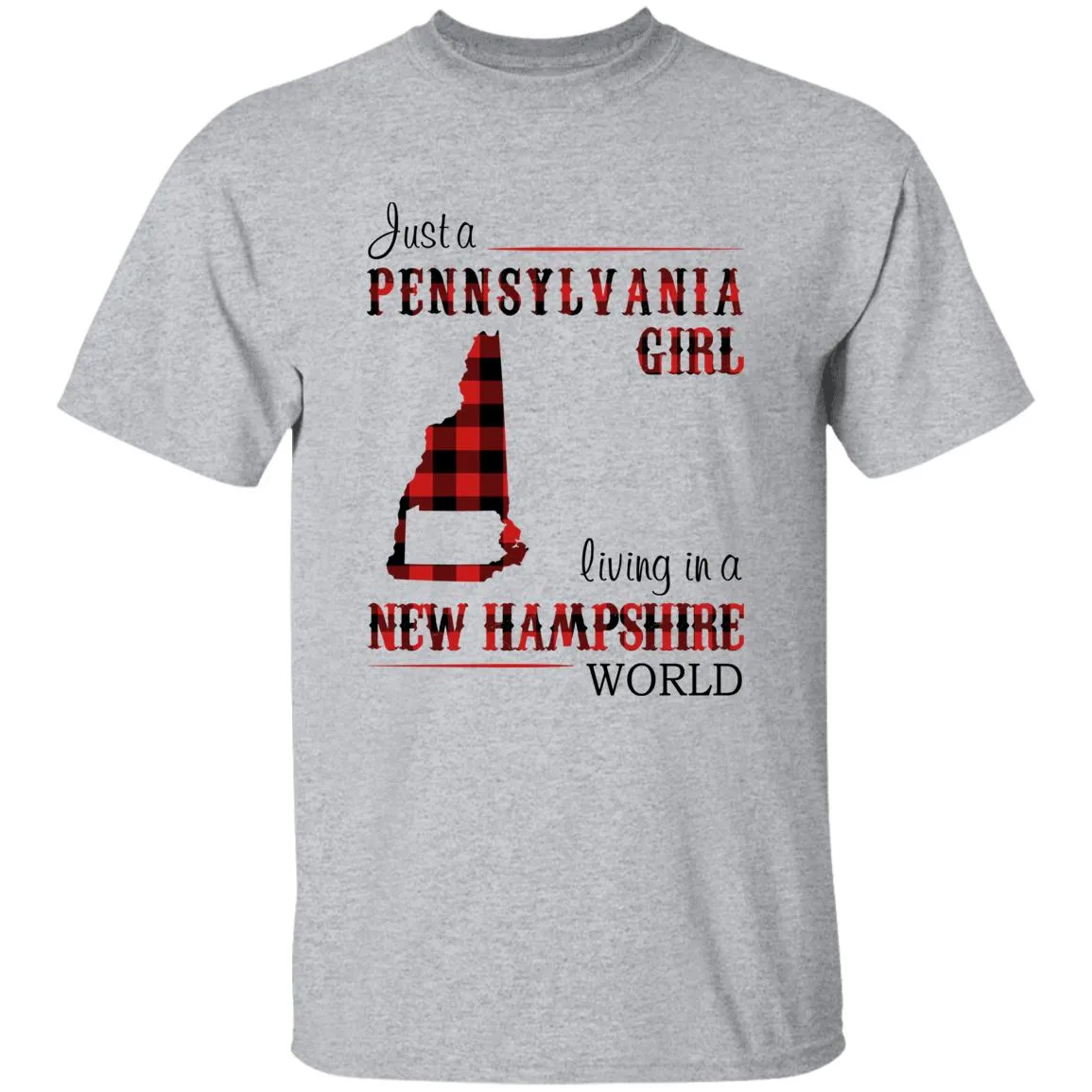 Just A Pennsylvania Girl Living In A New Hampshire World T-shirt