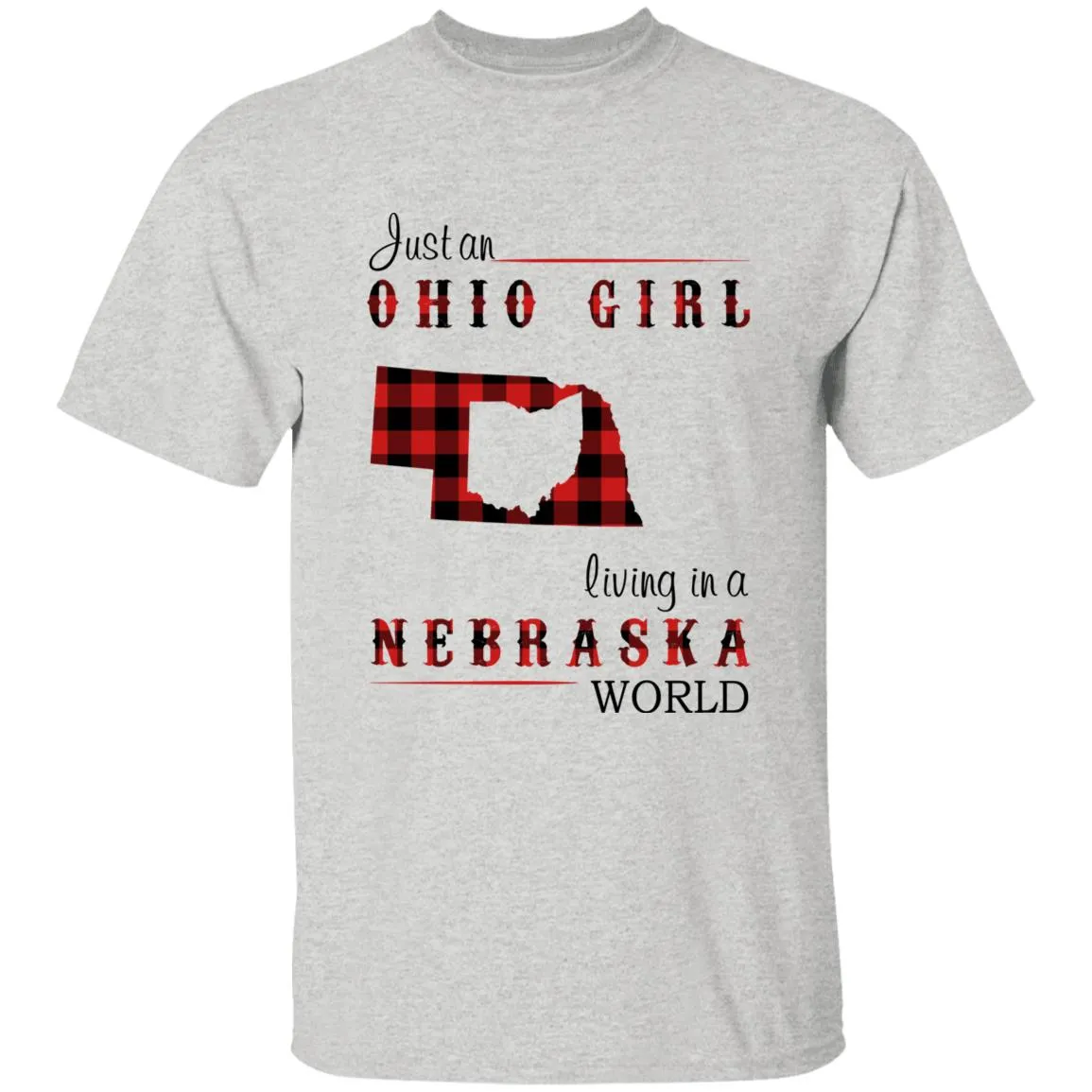 Just An Ohio Girl Living In A Nebraska World T-shirt