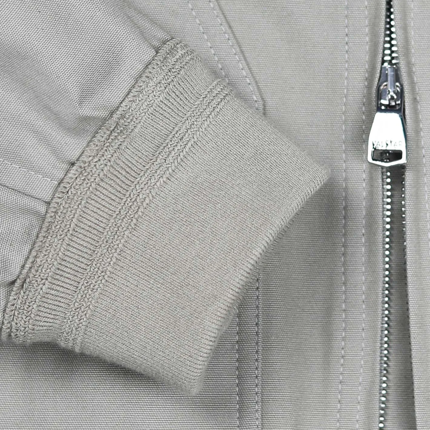 Khaki Beige Cotton Canvas Flight Jacket