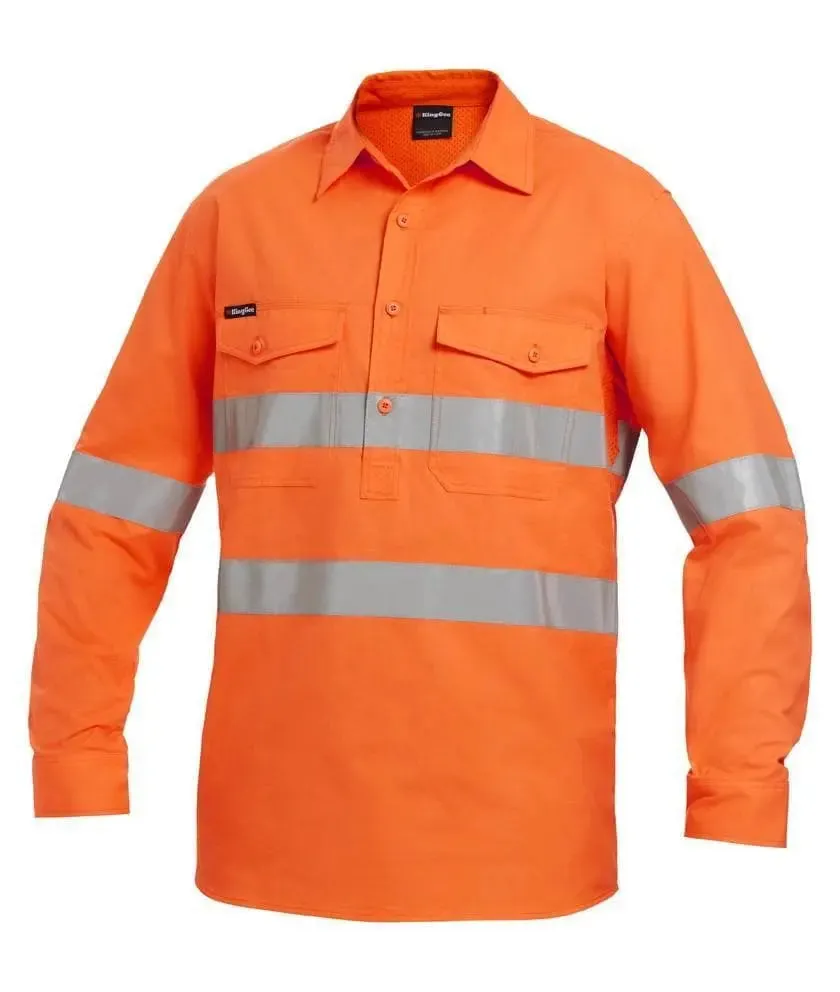 KingGee Workcool 2 Reflective Closed Front Work Shirt K54896