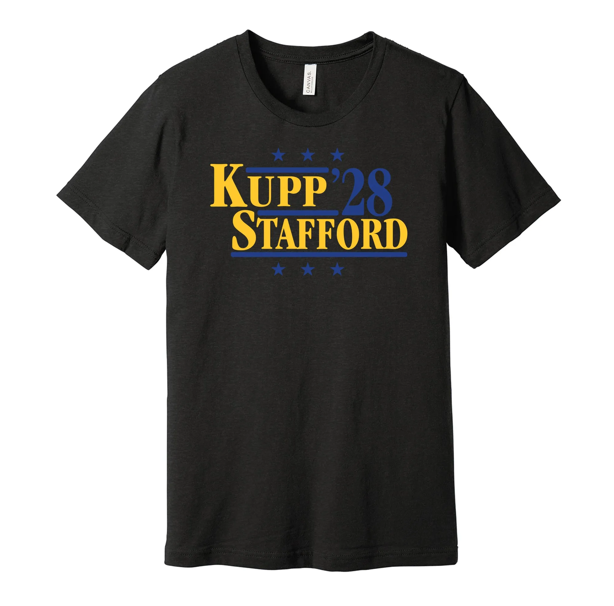 Kupp & Stafford '28 - Los Angeles Football Legends Political Campaign Parody T-Shirt - Hyper Than Hype Shirts
