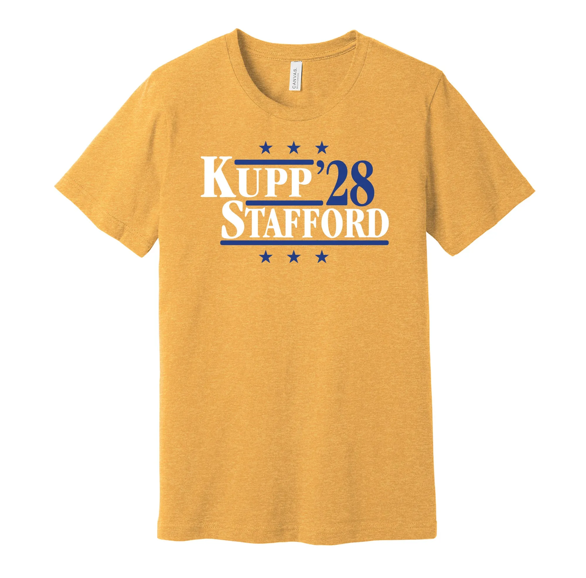 Kupp & Stafford '28 - Los Angeles Football Legends Political Campaign Parody T-Shirt - Hyper Than Hype Shirts