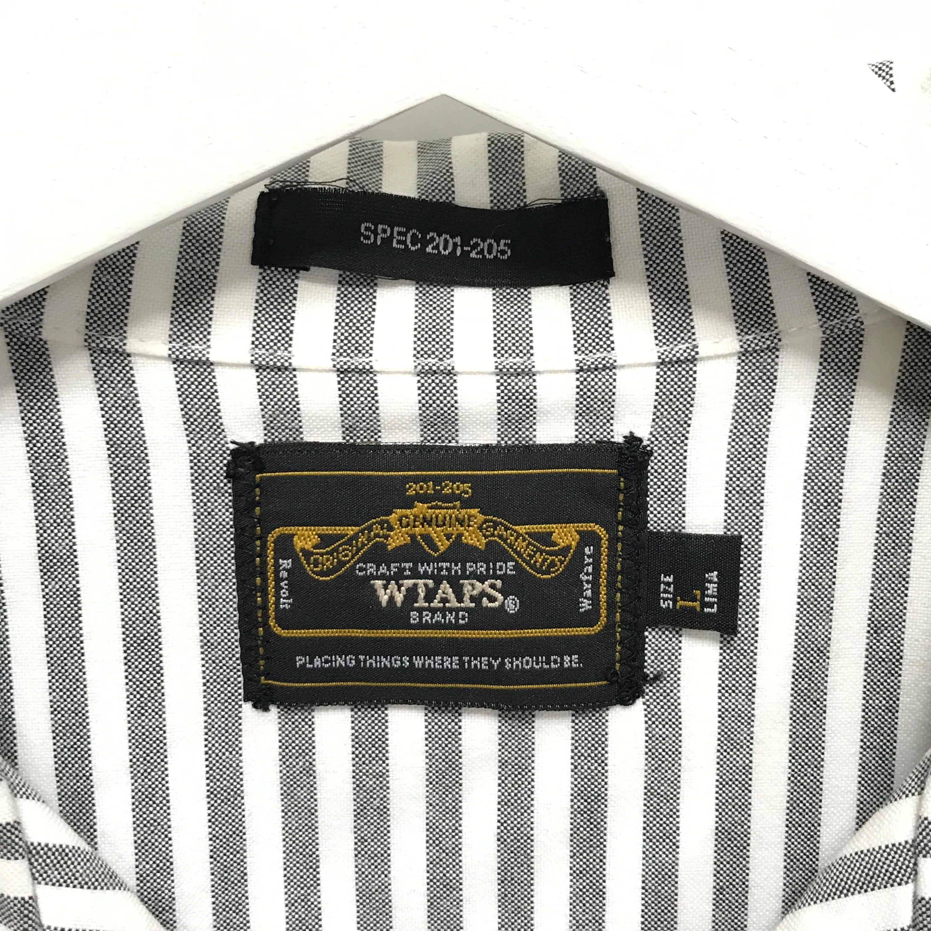 [L] WTAPS SODA STRIPED S/S SHIRT