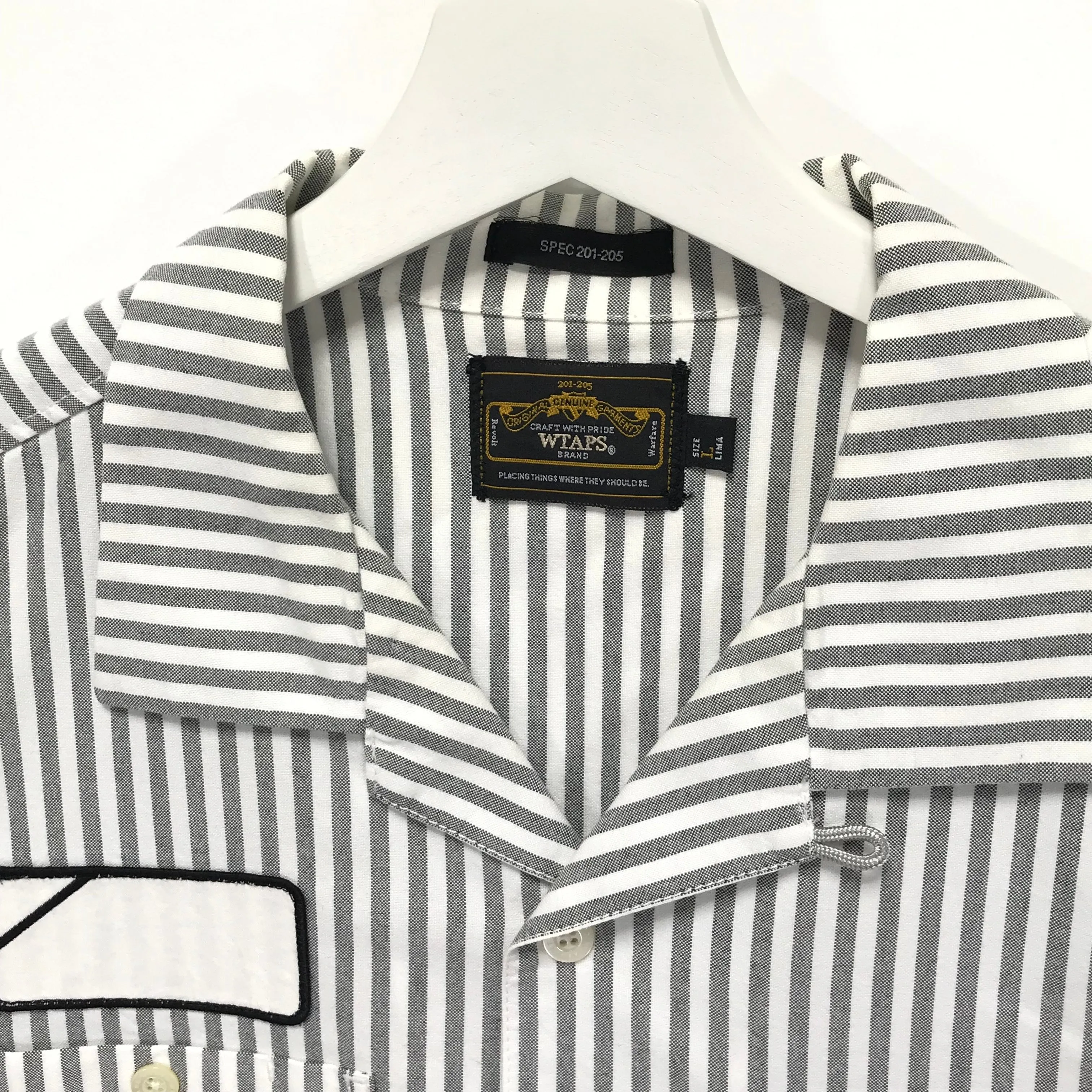 [L] WTAPS SODA STRIPED S/S SHIRT