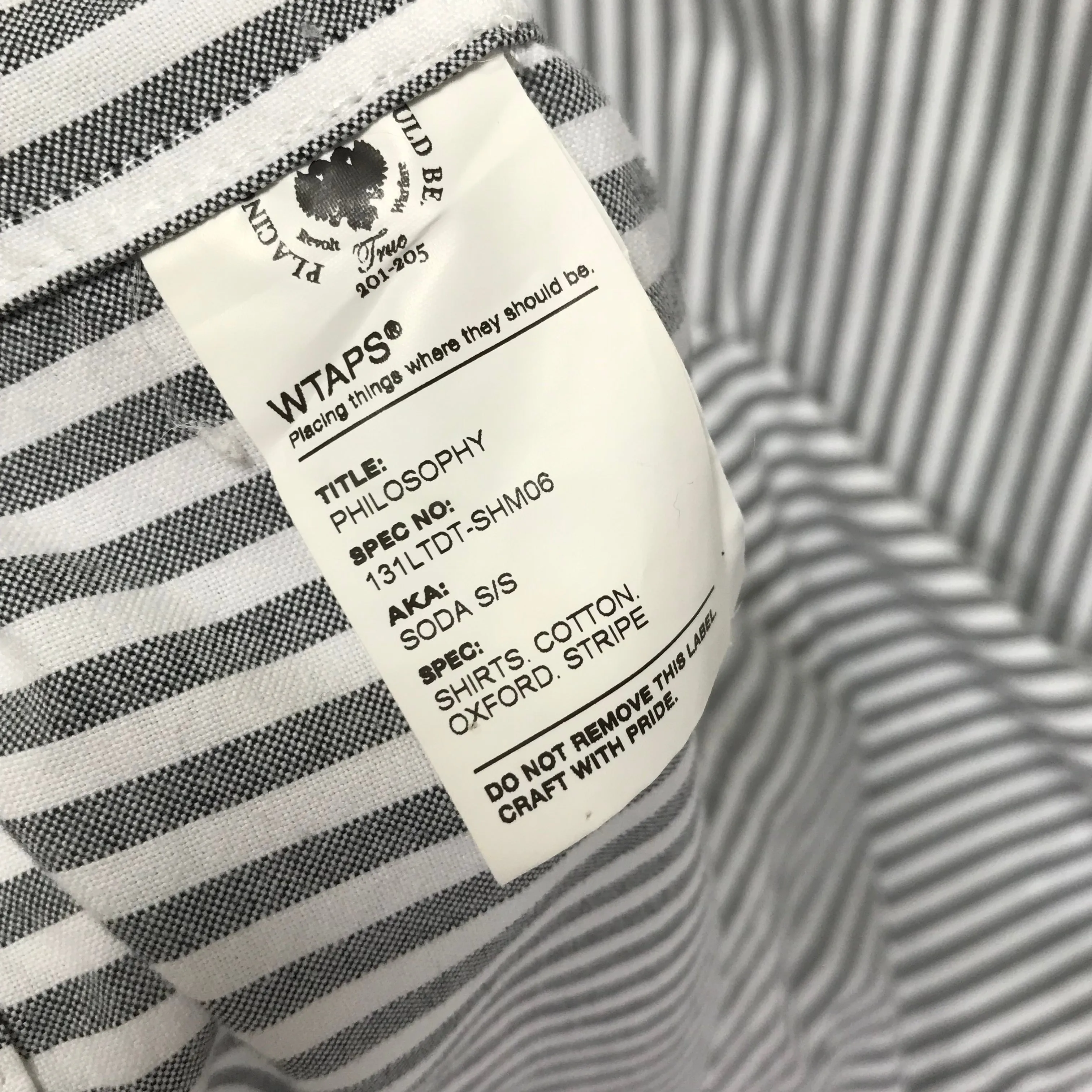 [L] WTAPS SODA STRIPED S/S SHIRT