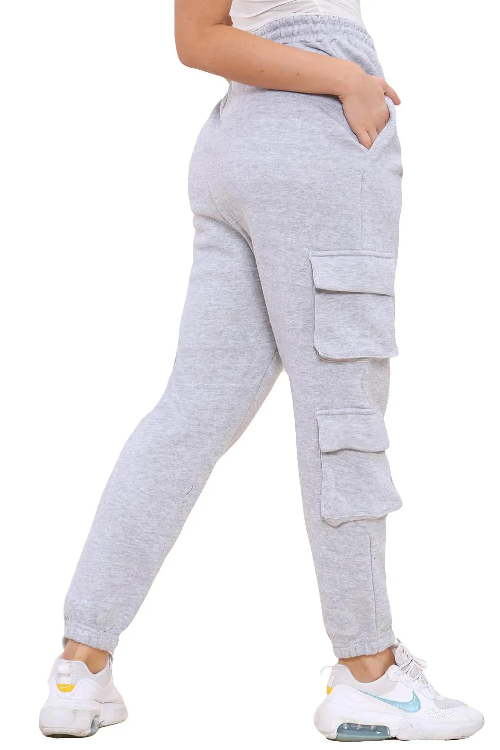 Ladies Fleece Cargo Combat Trousers
