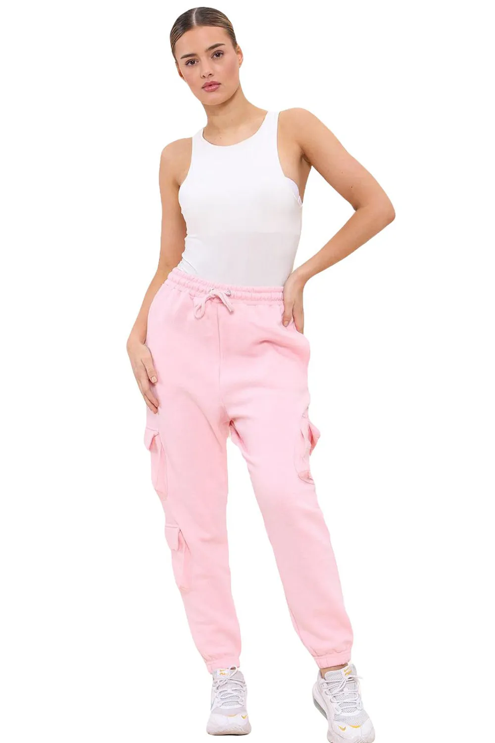 Ladies Fleece Cargo Combat Trousers
