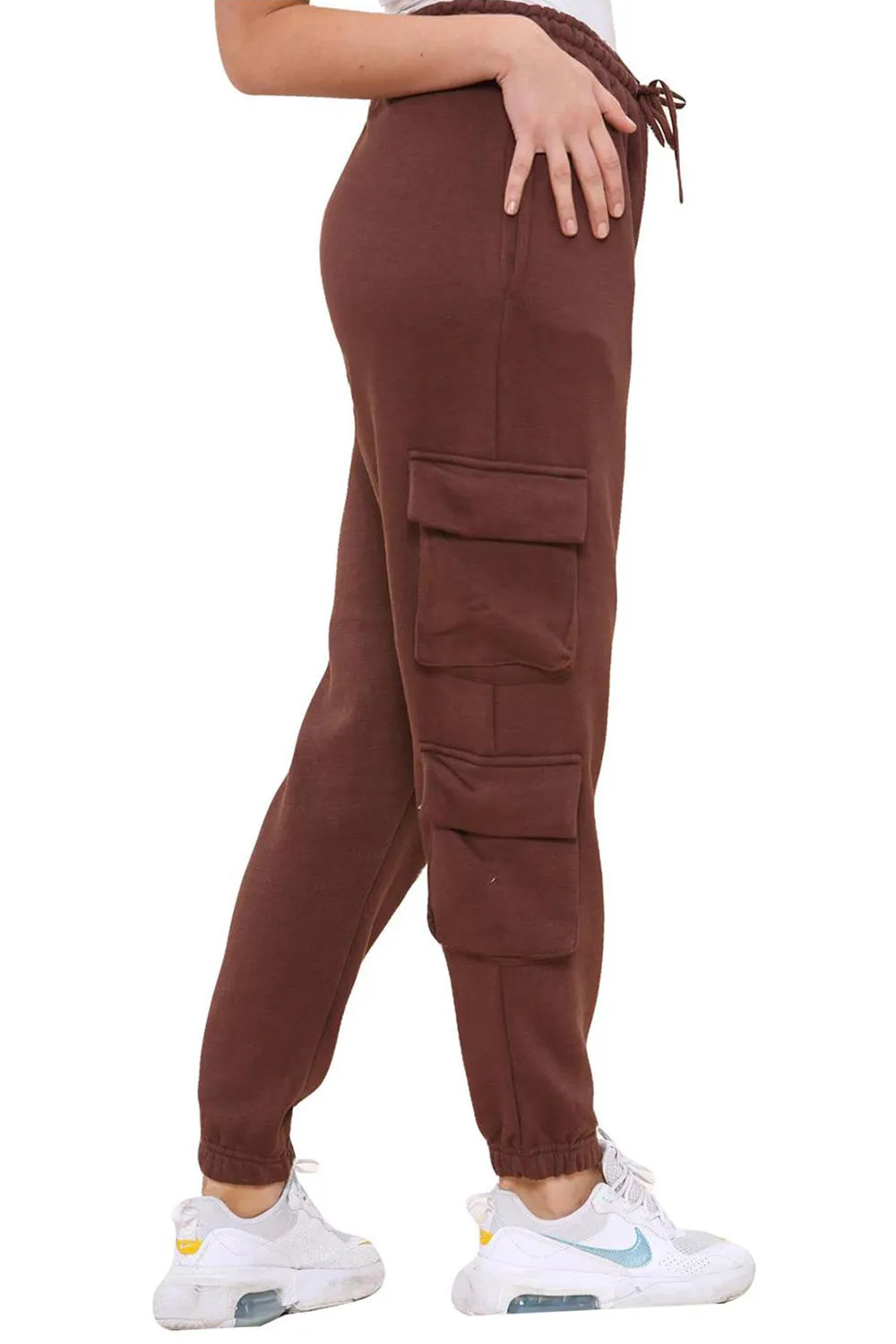 Ladies Fleece Cargo Combat Trousers