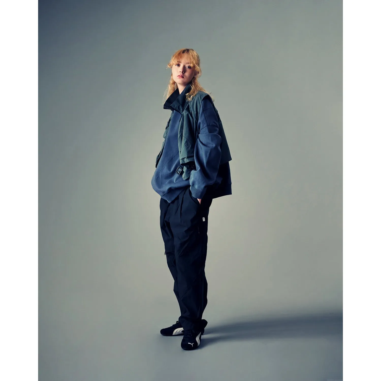 LAKH Men Divisional Baggy Tapered Pants Black DBTP-BLCK