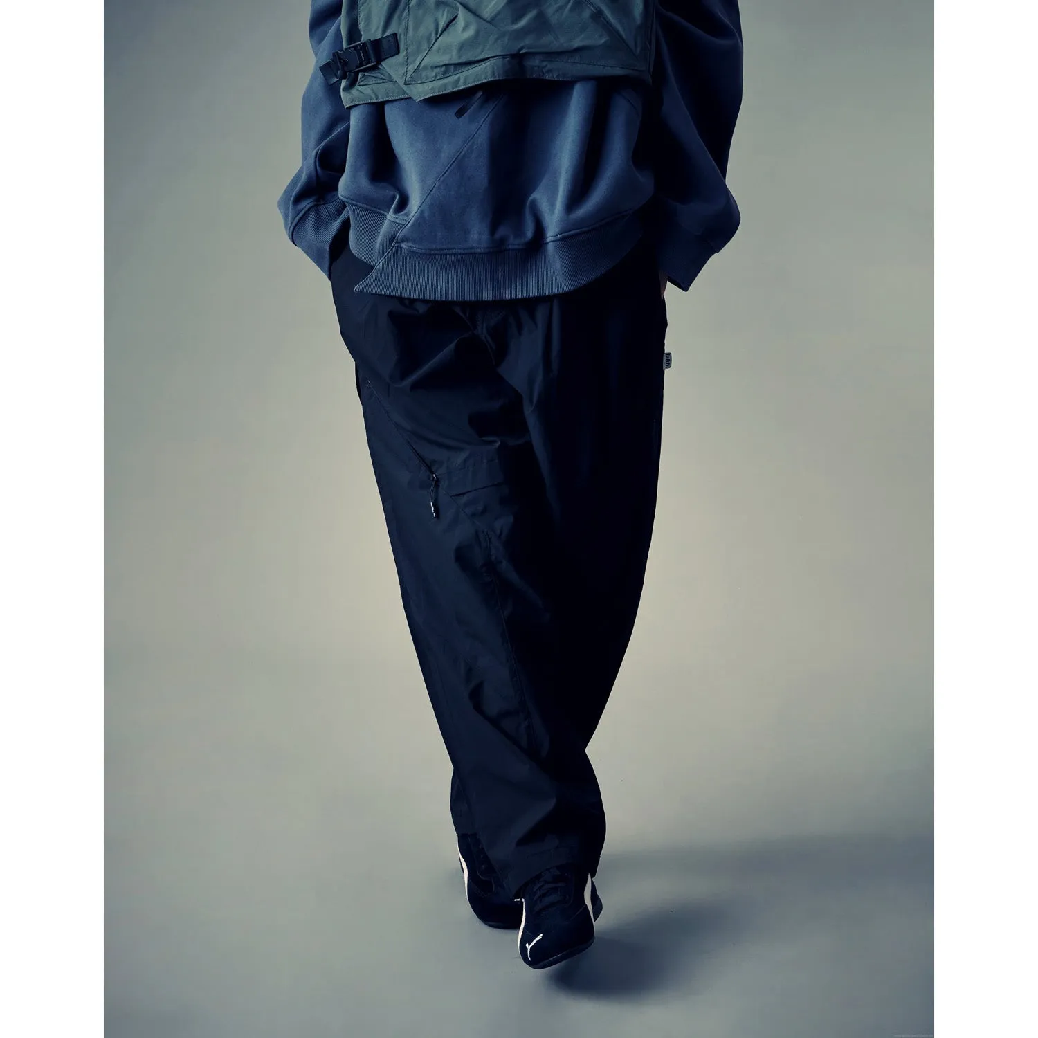 LAKH Men Divisional Baggy Tapered Pants Black DBTP-BLCK
