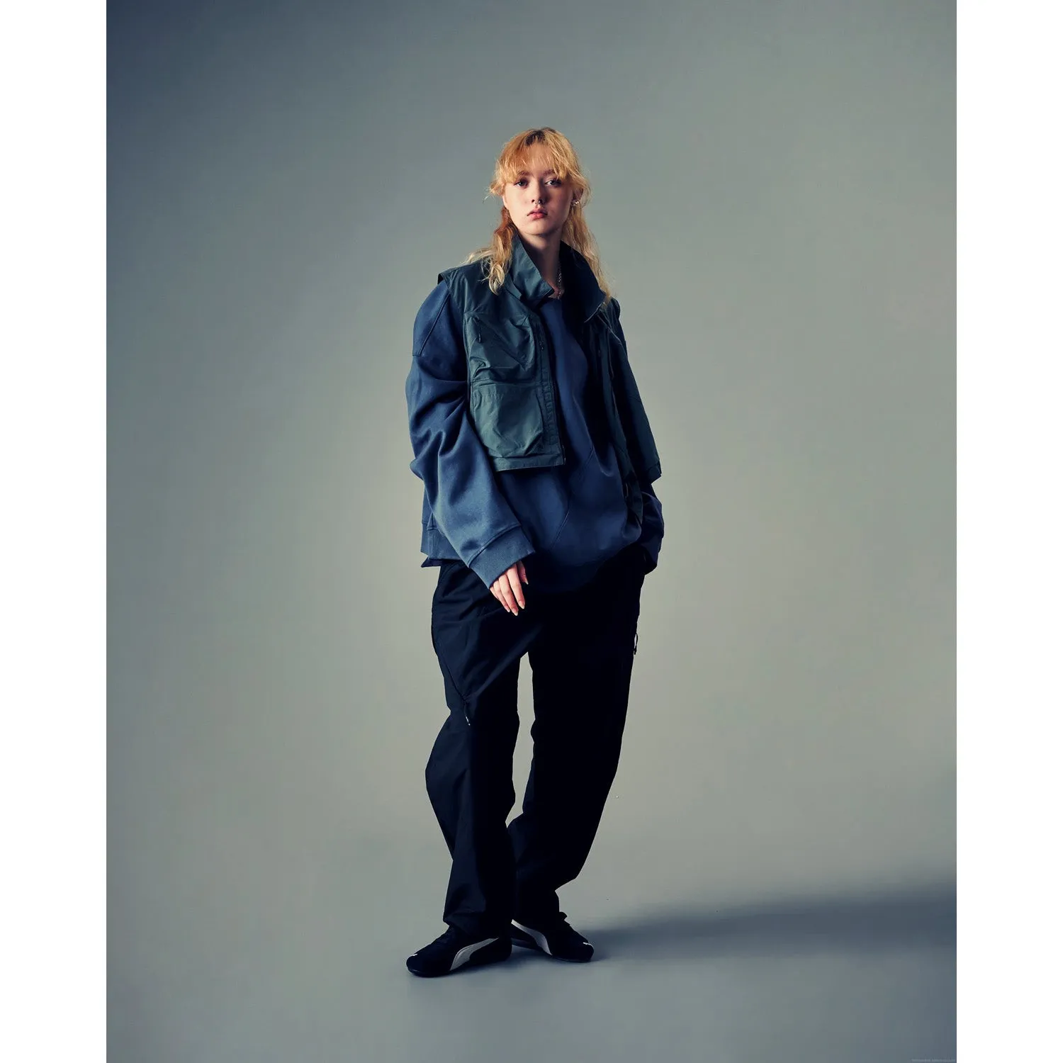 LAKH Men Divisional Baggy Tapered Pants Black DBTP-BLCK