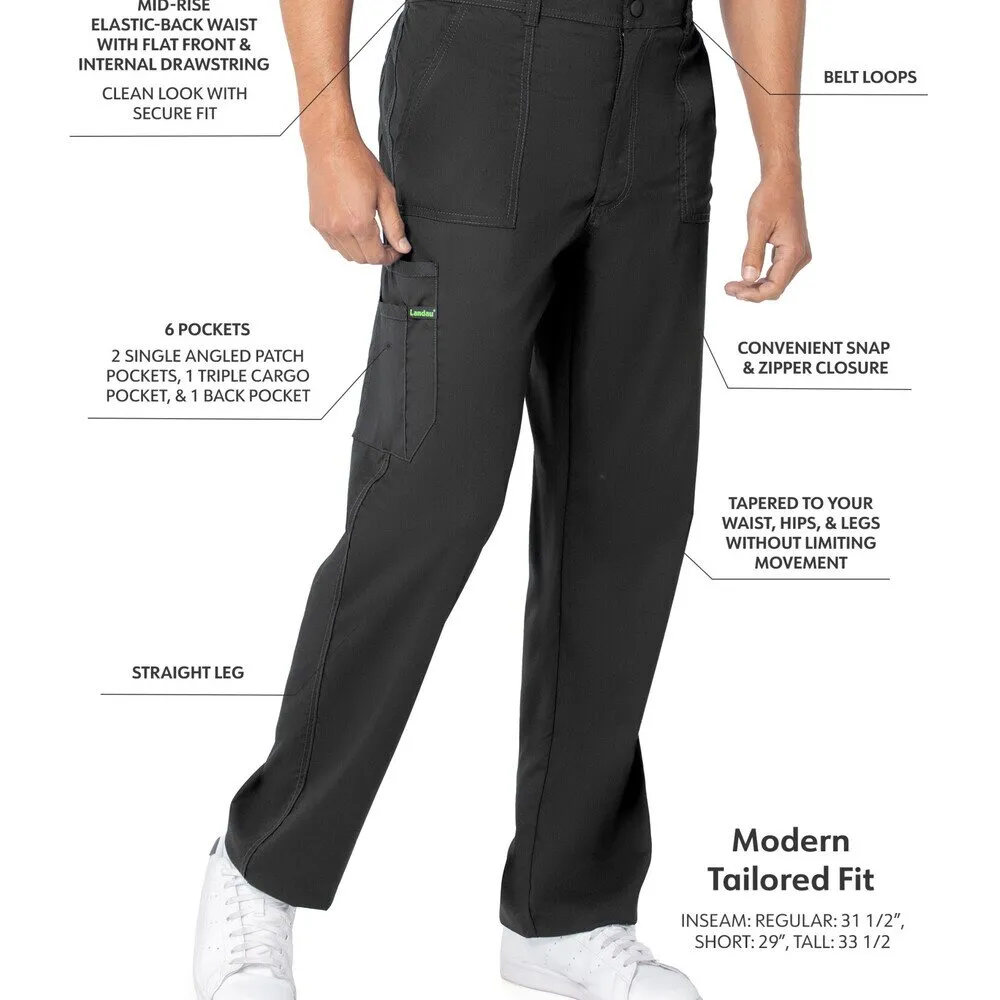 Landau Proflex Men's Straight-Leg Cargo Pants - BLACK / Sizes S - 5XL