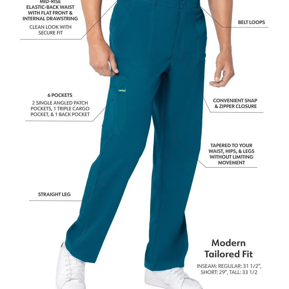 Landau Proflex Men's Straight-Leg Cargo Pants - CARIBBEAN / Sizes S - 5XL