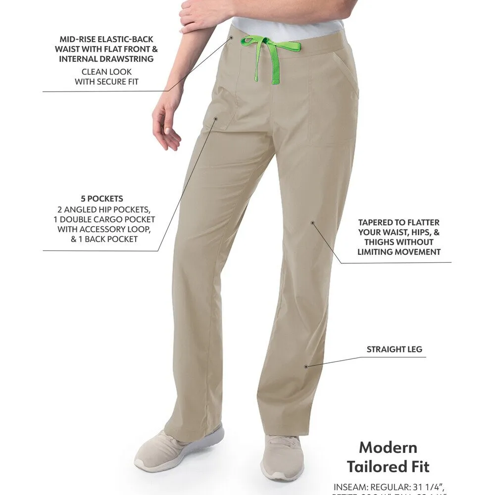Landau Proflex Women's Straight-Leg Cargo Scrub Pants - SANDSTONE / Sizes XXS - 5XL