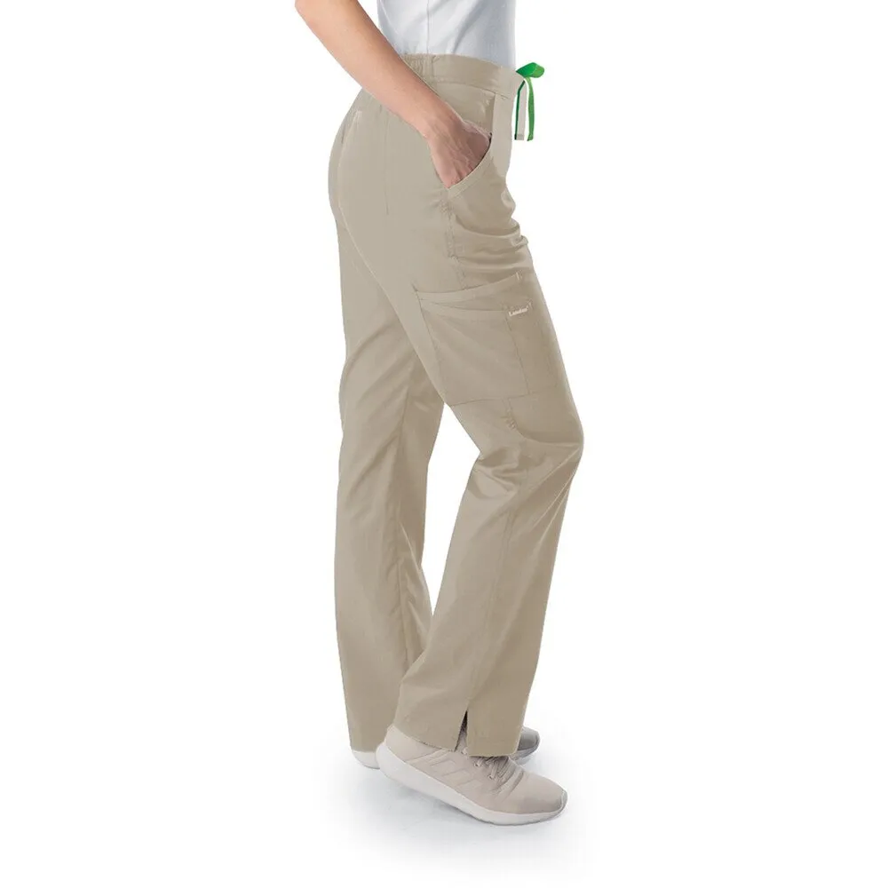 Landau Proflex Women's Straight-Leg Cargo Scrub Pants - SANDSTONE / Sizes XXS - 5XL