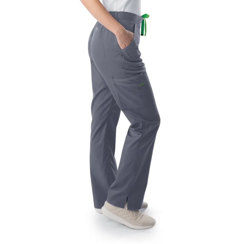 Landau Proflex Women's Straight-Leg Cargo Scrub Pants - STEEL / Sizes XXS - 5XL