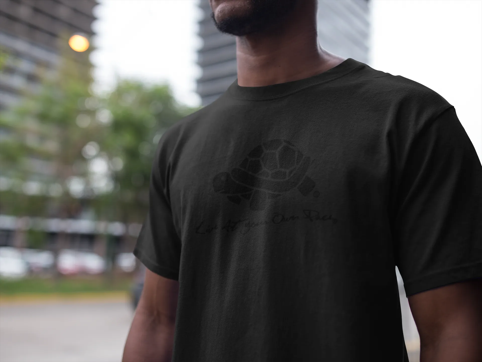 LAYOP Turtle Tee [Black on Black]