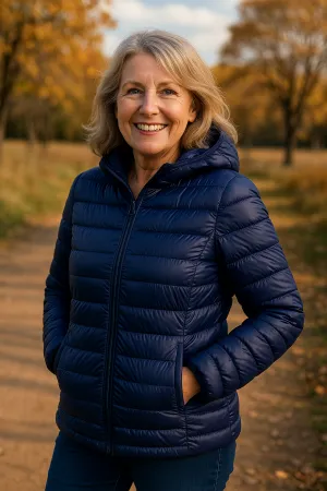 Leonie | Lightweight Waterproof Jacket – White Duck Down Filling