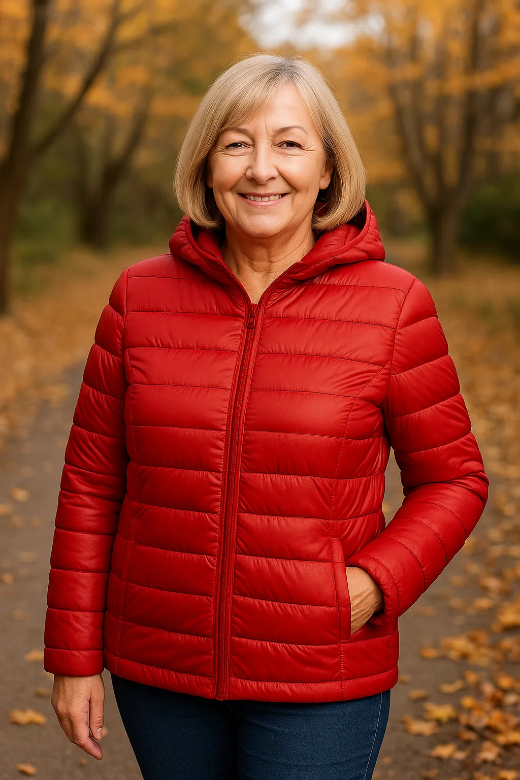 Leonie | Lightweight Waterproof Jacket – White Duck Down Filling