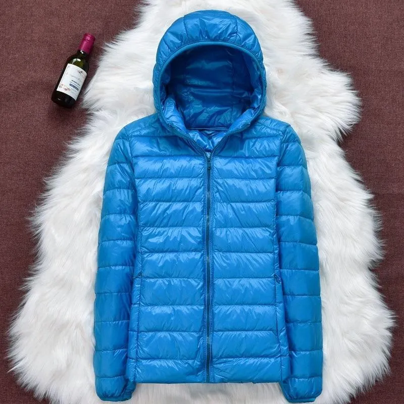 Leonie | Lightweight Waterproof Jacket – White Duck Down Filling