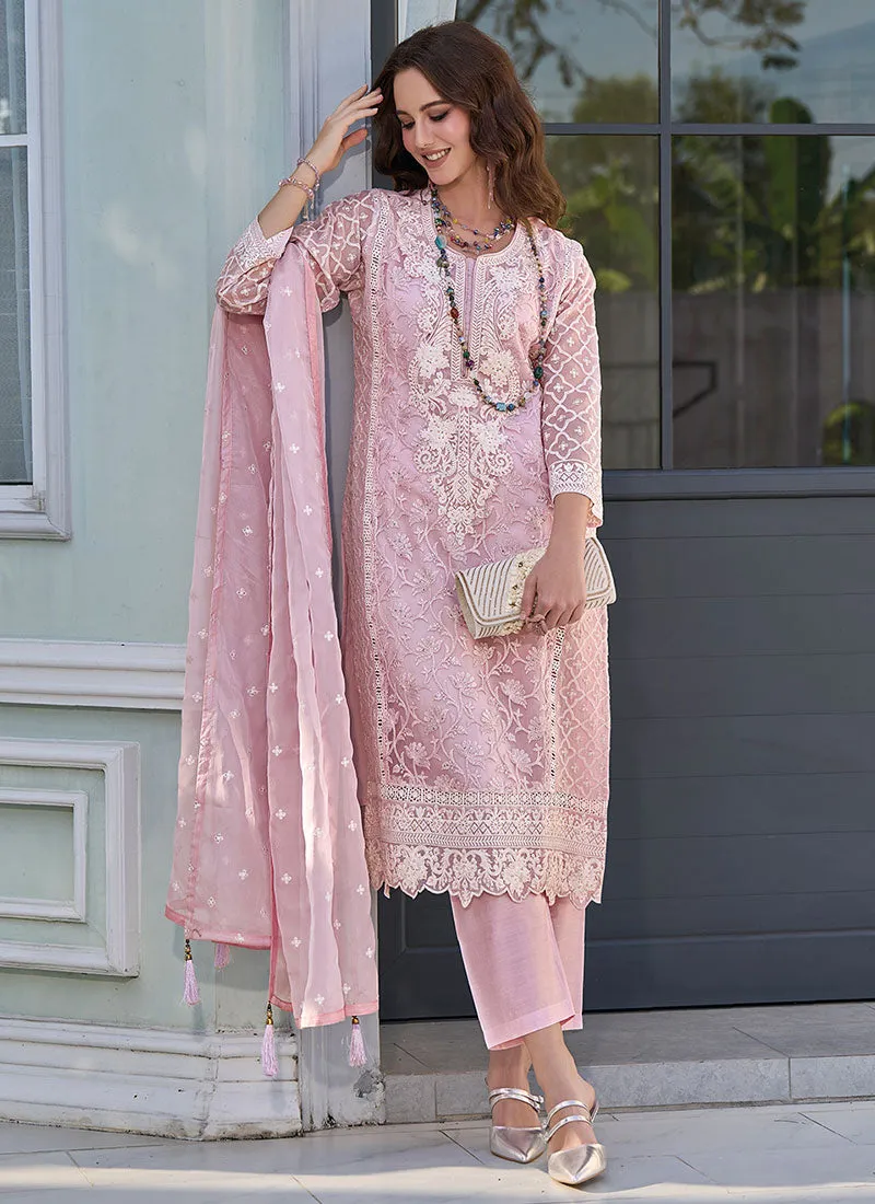 Light Pink Embroidered Pakistani Dress