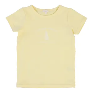 Lil Legs Boys Print T-Shirt Short Sleeve - Yellow (Vintage Contrast Collection)