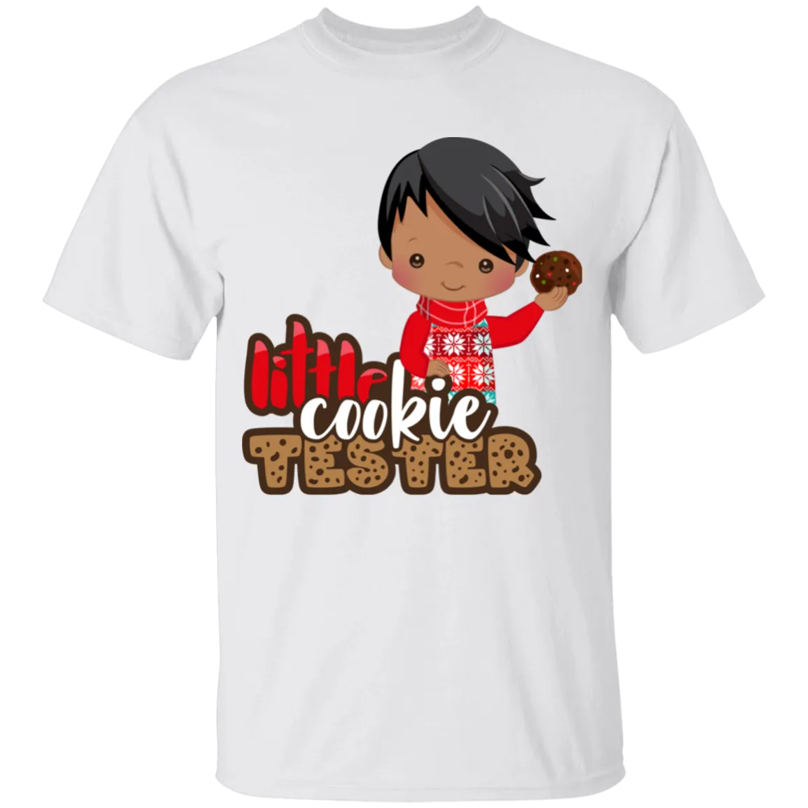 Little Cookie Tester African American Boy 100% Cotton T-Shirt