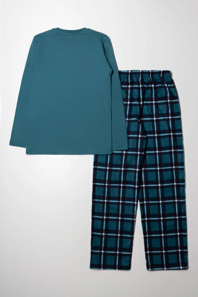 Long Sleeve Pyjama Set Green