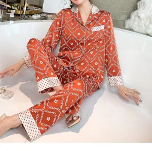 Luxe Camellia Print Pajamas Set