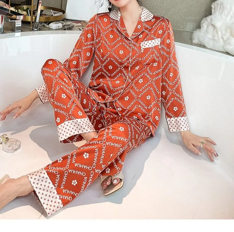 Luxe Camellia Print Pajamas Set