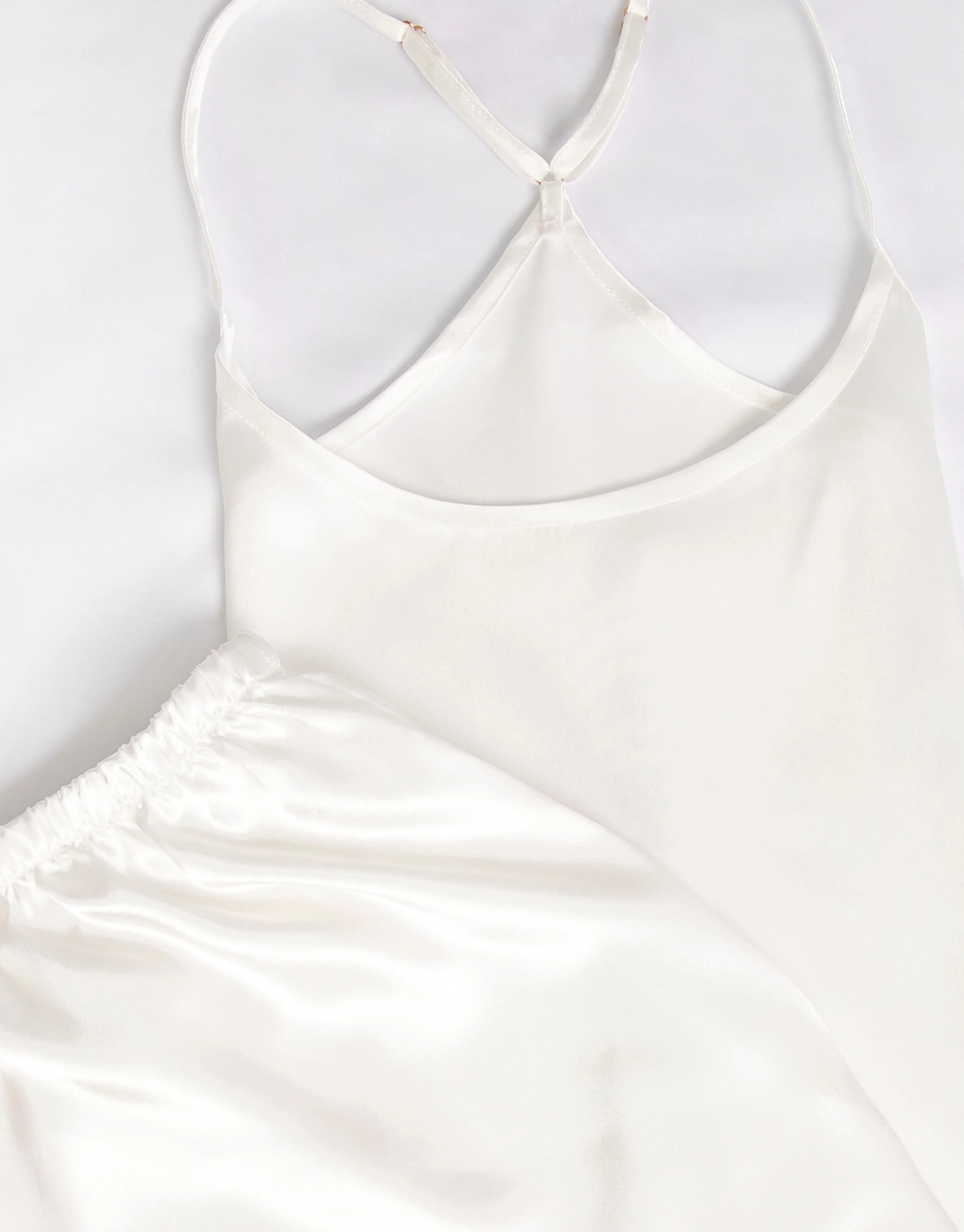 Luxe Silky Camisole Set - White