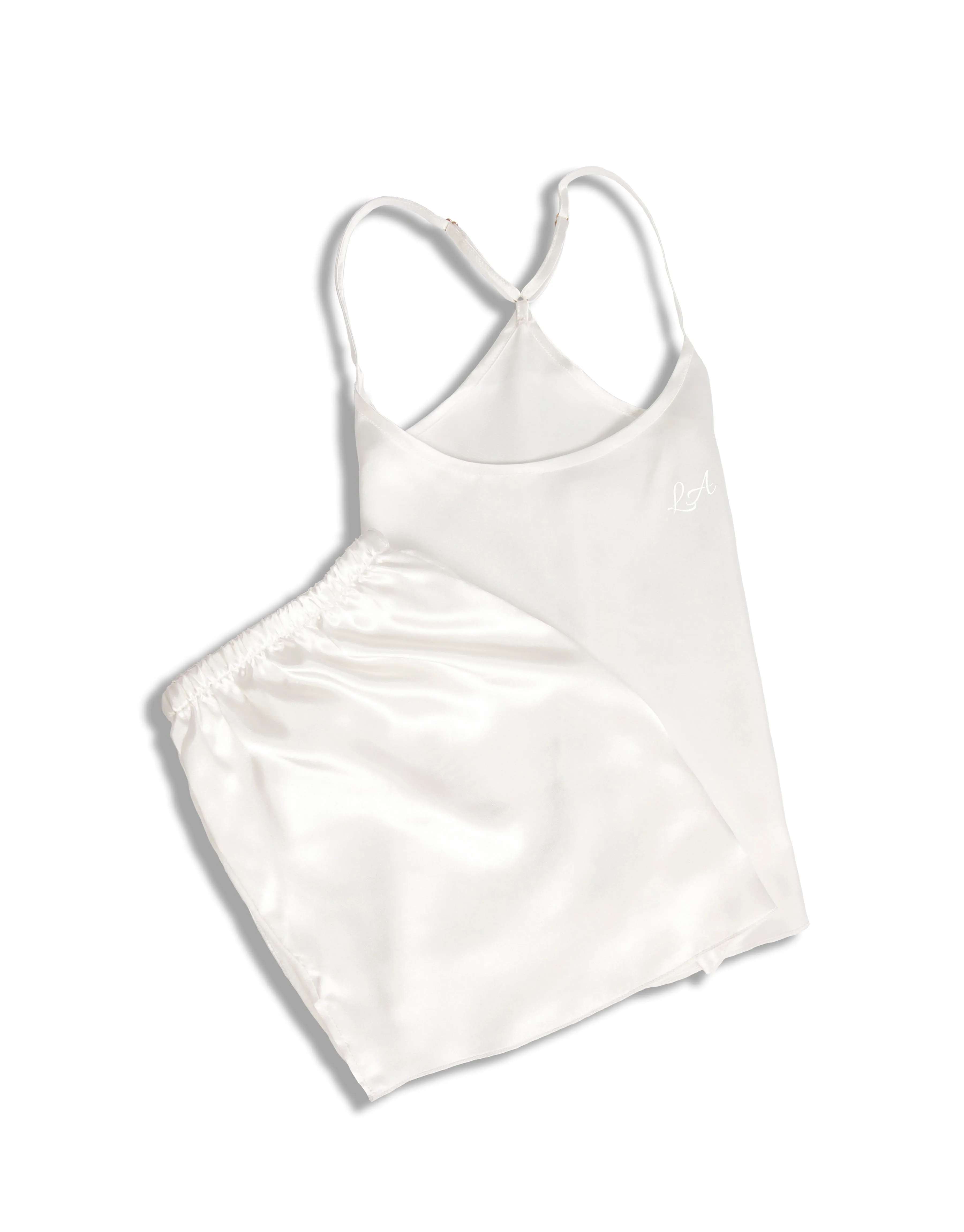 Luxe Silky Camisole Set - White
