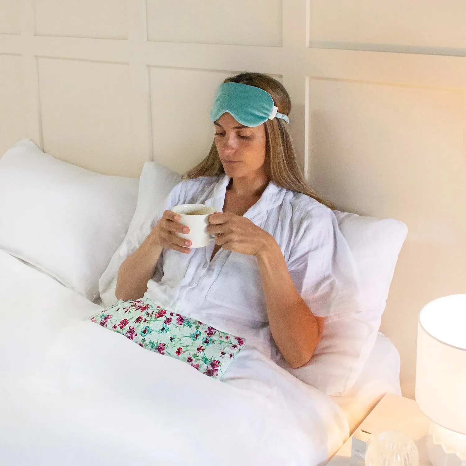 Luxe Velvet Eye Mask- Seafoam