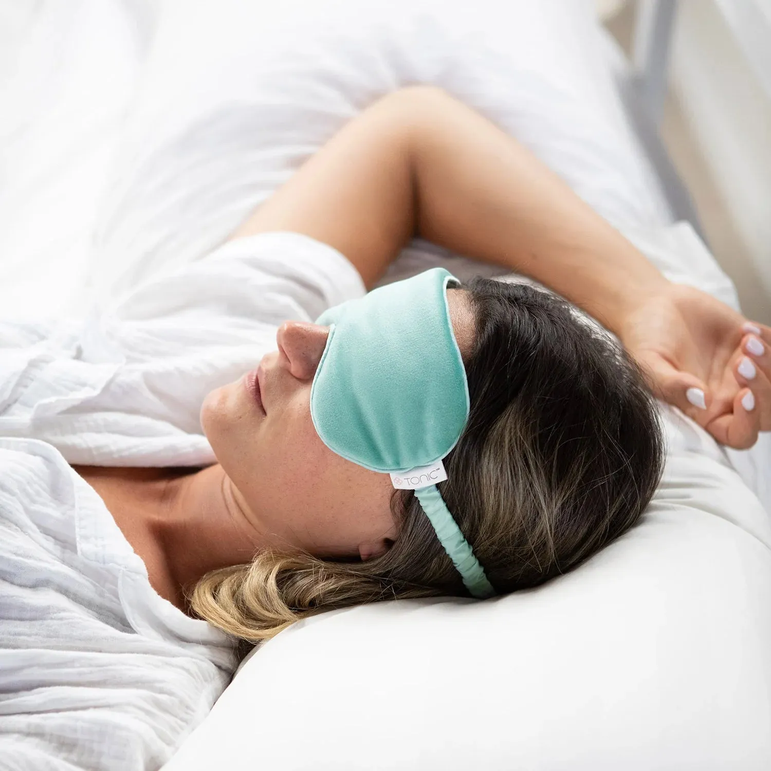 Luxe Velvet Eye Mask- Seafoam