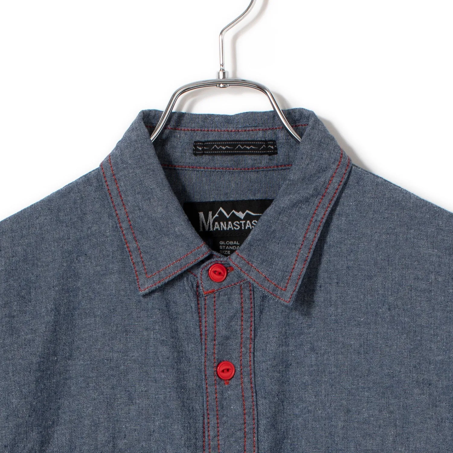 MANASTASH | マナスタッシュ　POINT COL WORK SHIRTS
