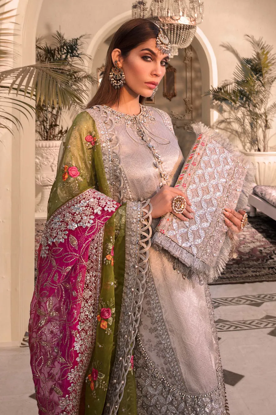 Maria B Wedding 2023 Heritage Collection | Silver BD-2601