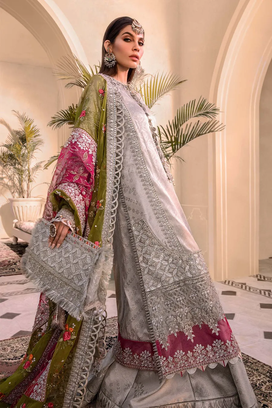 Maria B Wedding 2023 Heritage Collection | Silver BD-2601