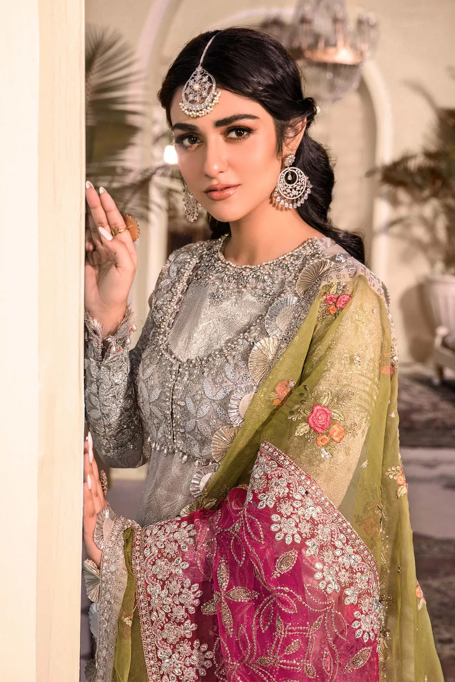 Maria B Wedding 2023 Heritage Collection | Silver BD-2601