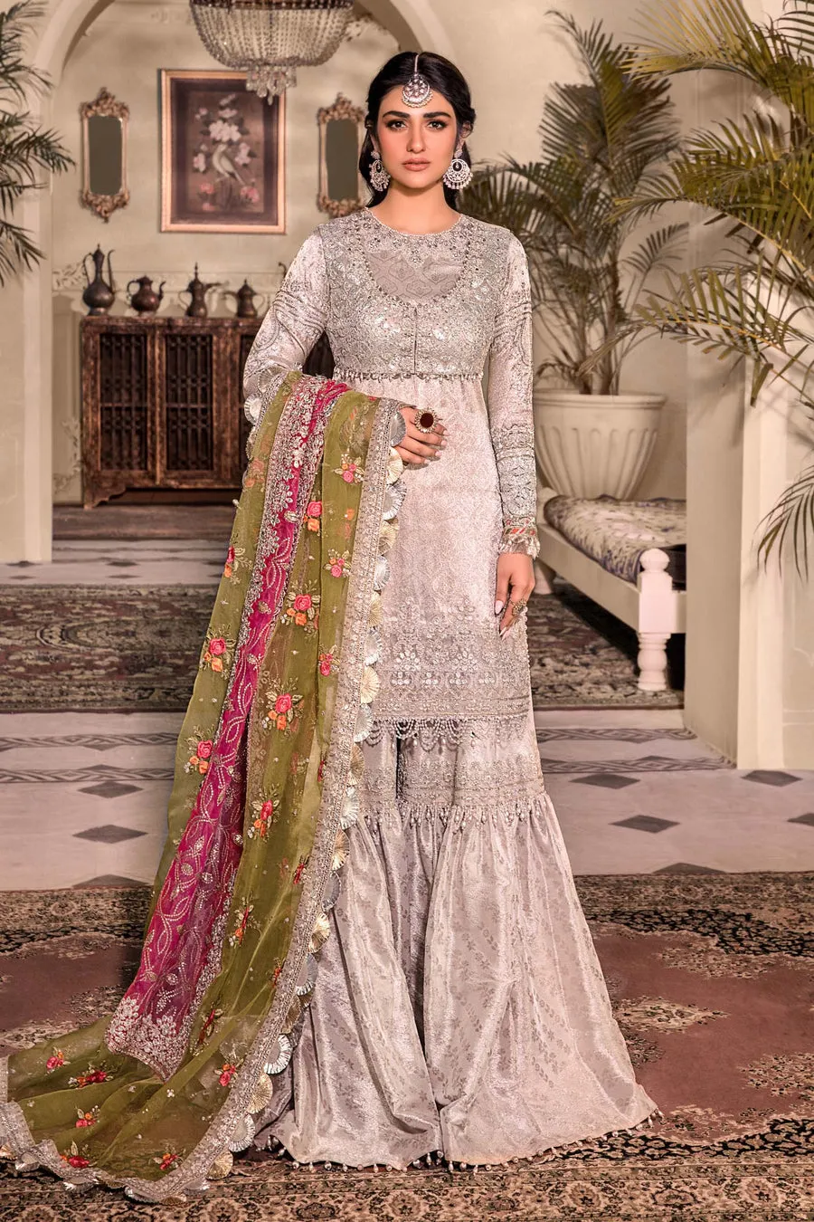 Maria B Wedding 2023 Heritage Collection | Silver BD-2601