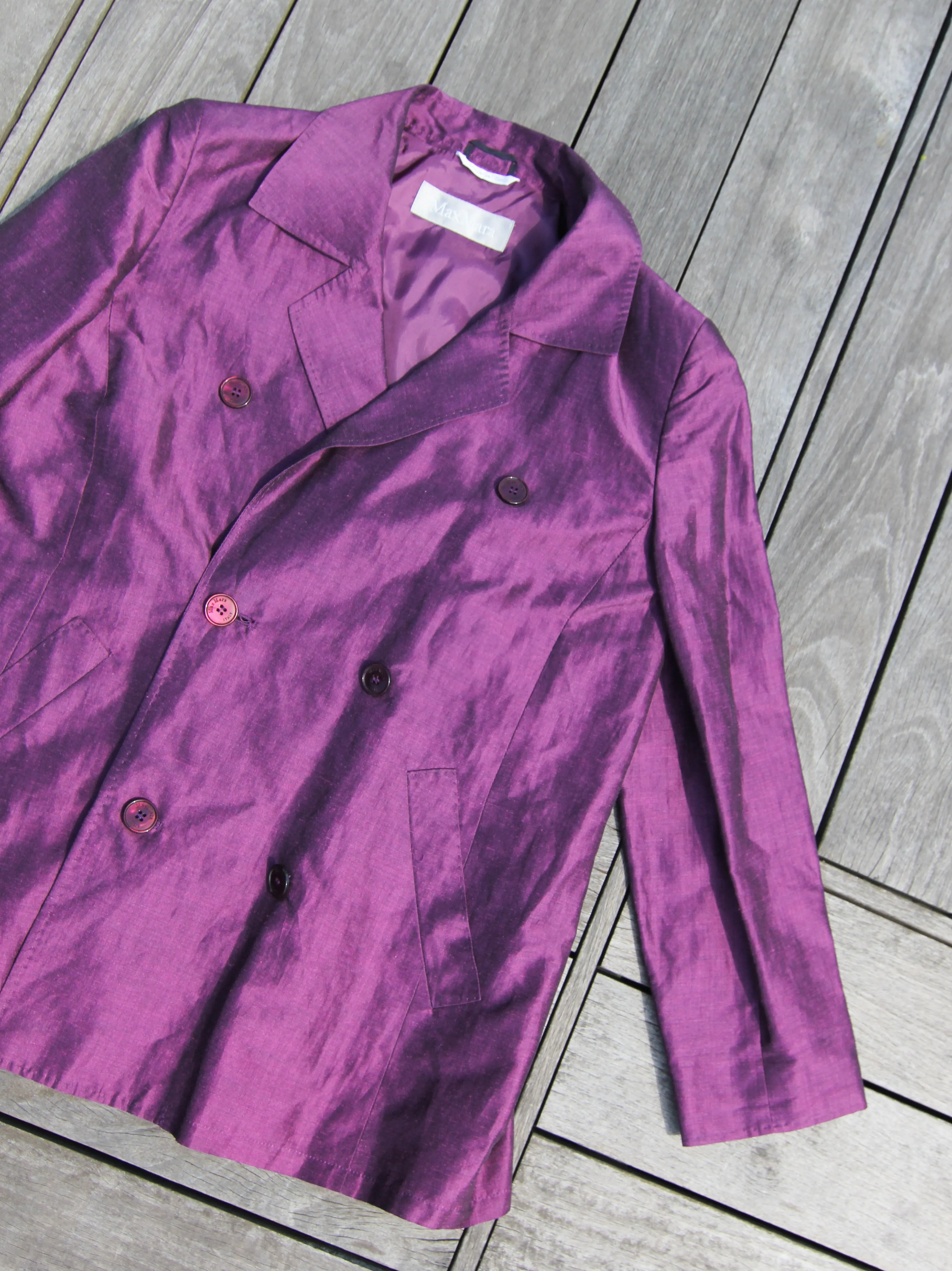 Max Mara Raspberry Linen-Silk Suit