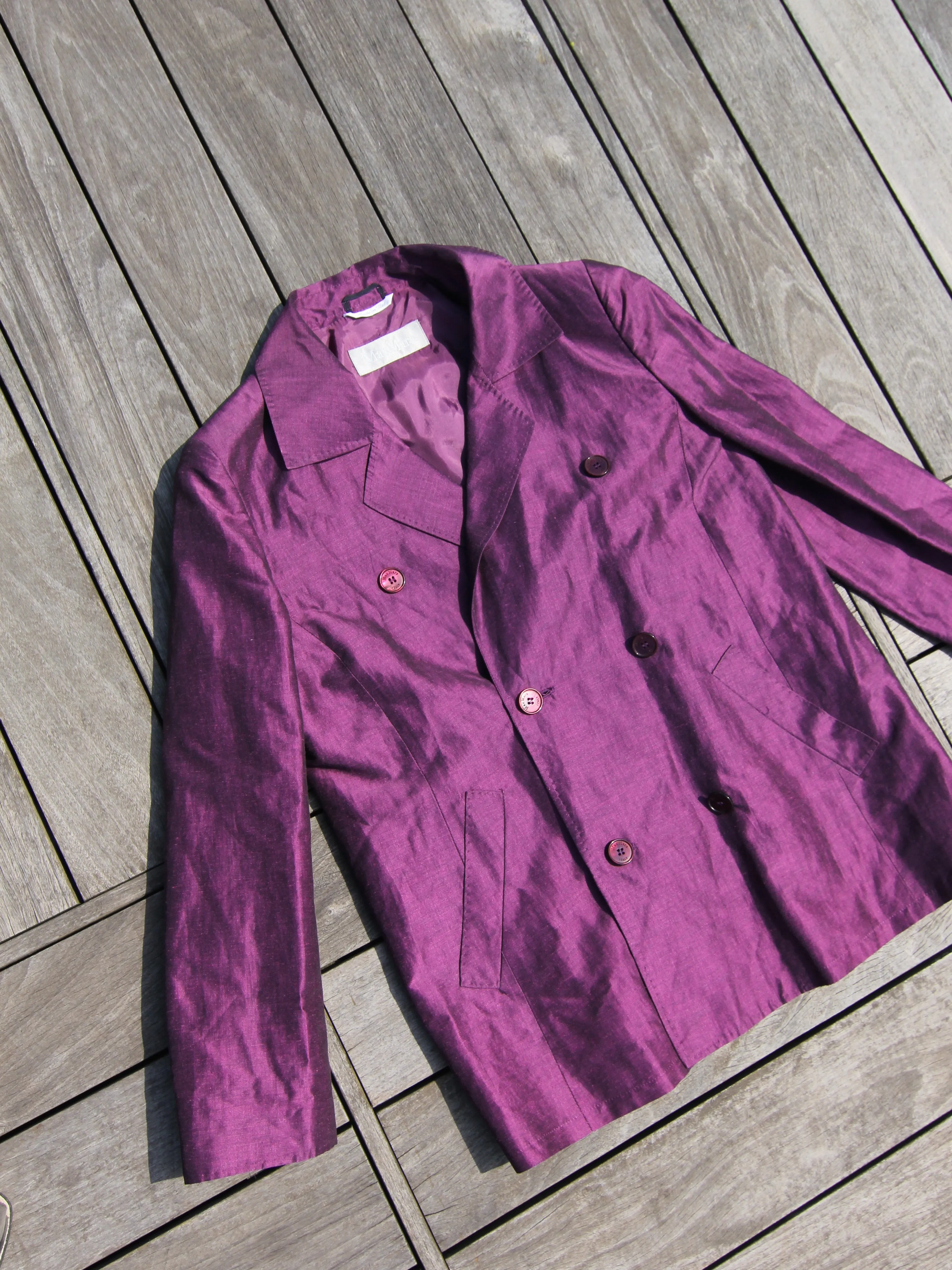 Max Mara Raspberry Linen-Silk Suit