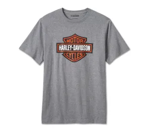 Men's Bar & Shield Tee - Medium Heather Grey