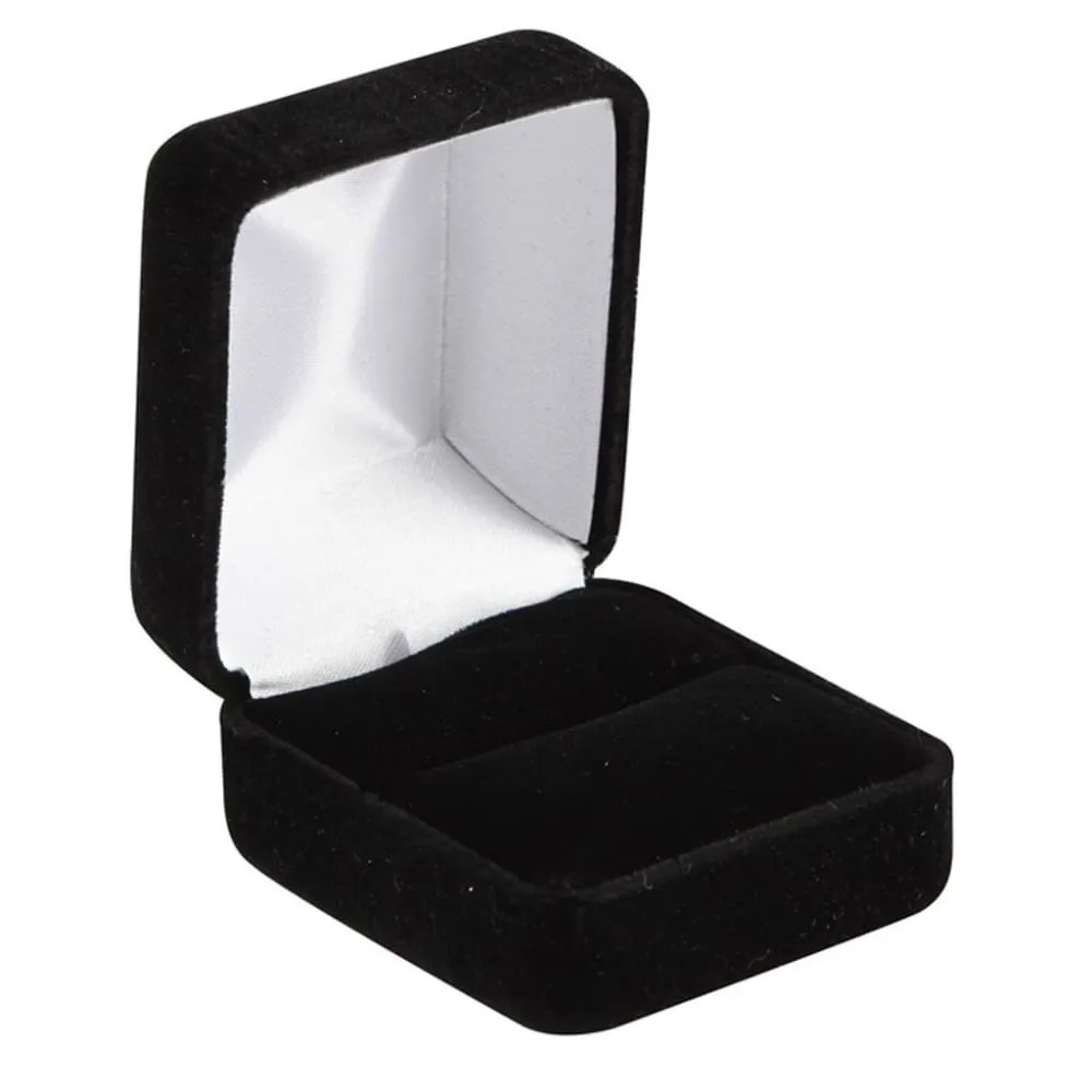 Men's Beveled Black Tungsten Carbide Wedding Ring with Red Stripe Center - 8mm
