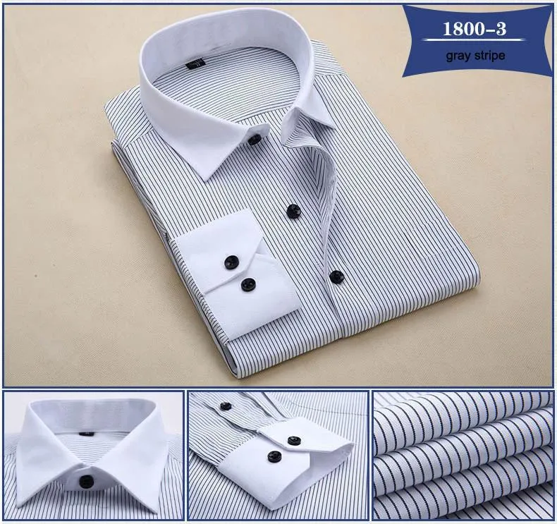 Men's Fashion Striped Dress Shirt