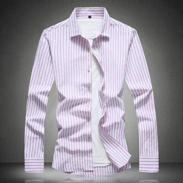 Men's Fashion Striped Dress Shirt