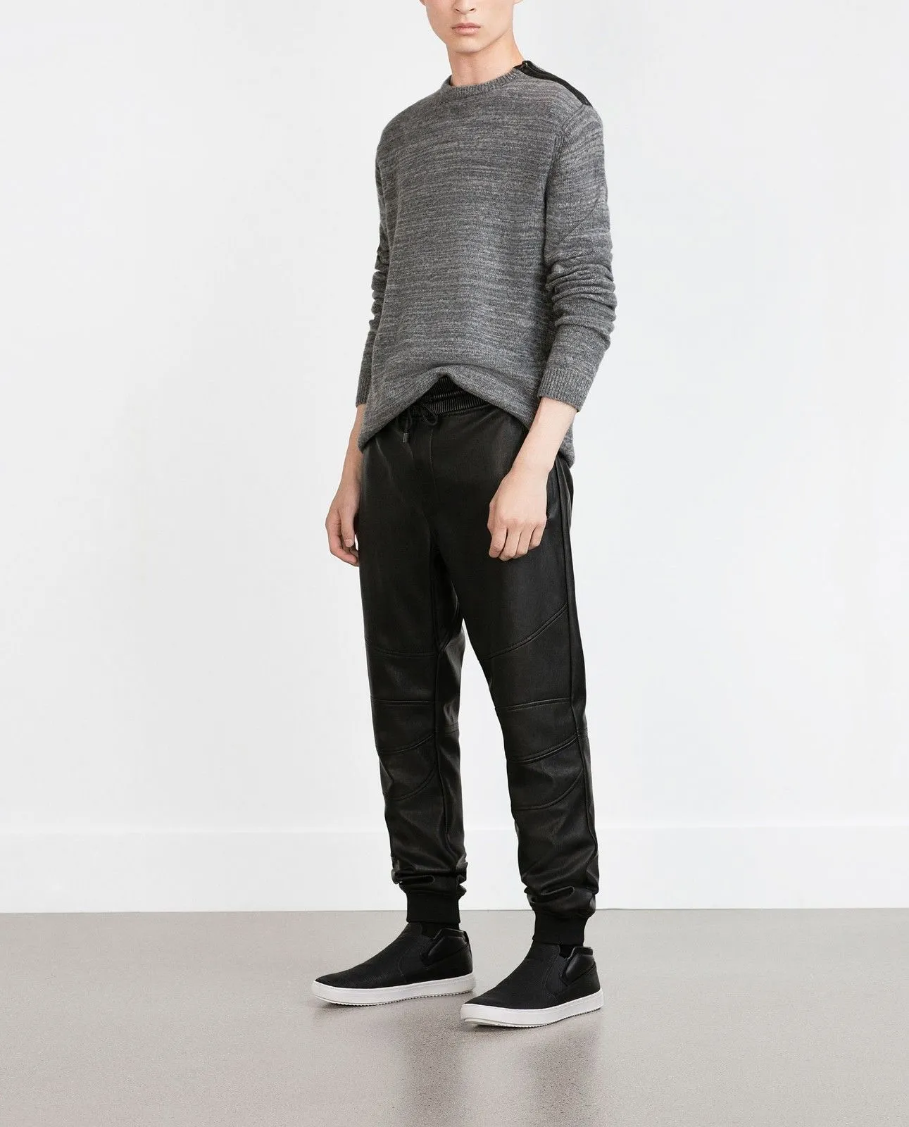 Men's Genuine Leather Jogger Pants MP26