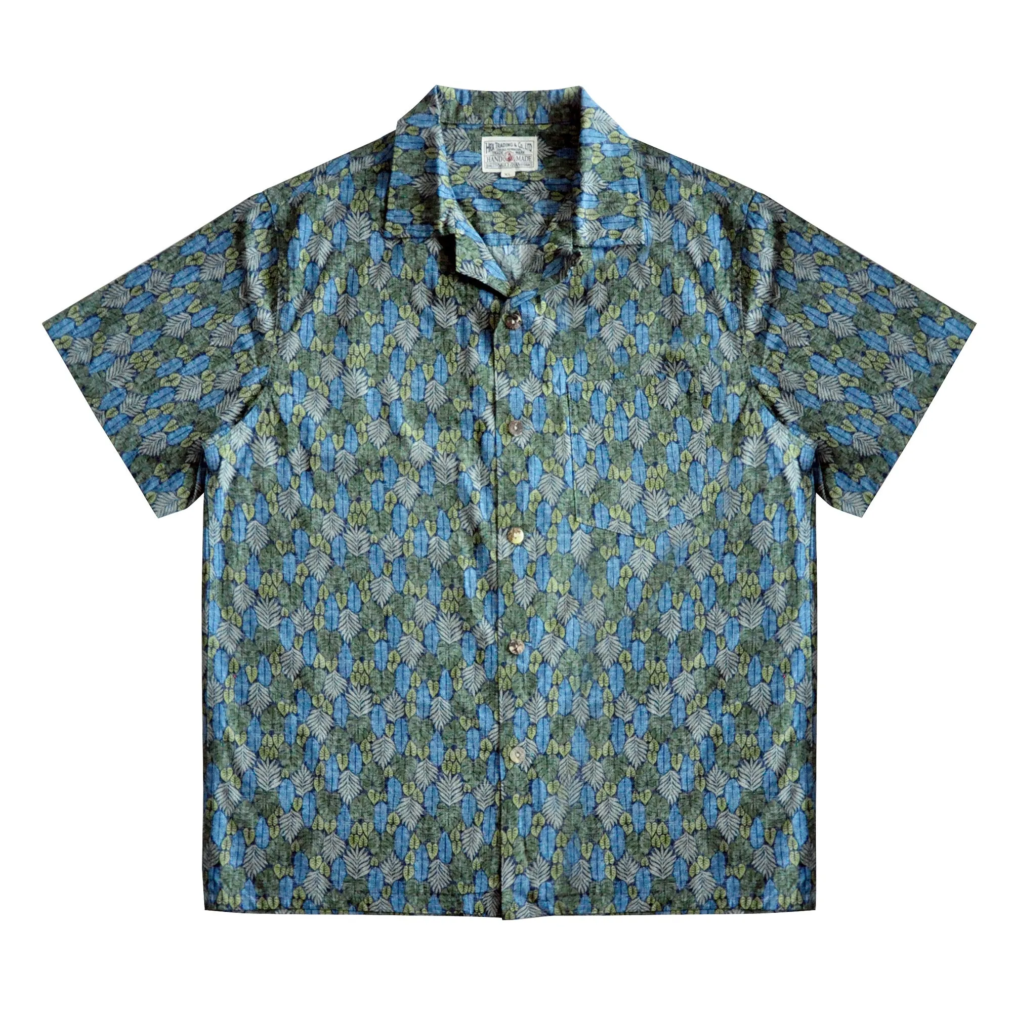 Mens Hawaiian Shirt Men's Casual Shirt Japanese Fabric Printed Beach Men's Short Sleeve Shirts Branded Clothing