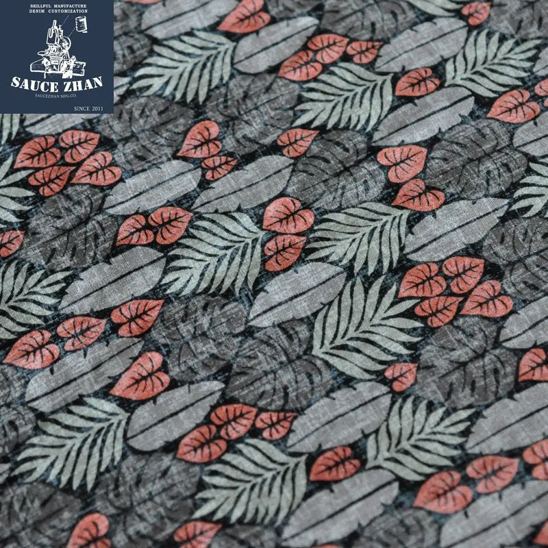 Mens Hawaiian Shirt Men's Casual Shirt Japanese Fabric Printed Beach Men's Short Sleeve Shirts Branded Clothing